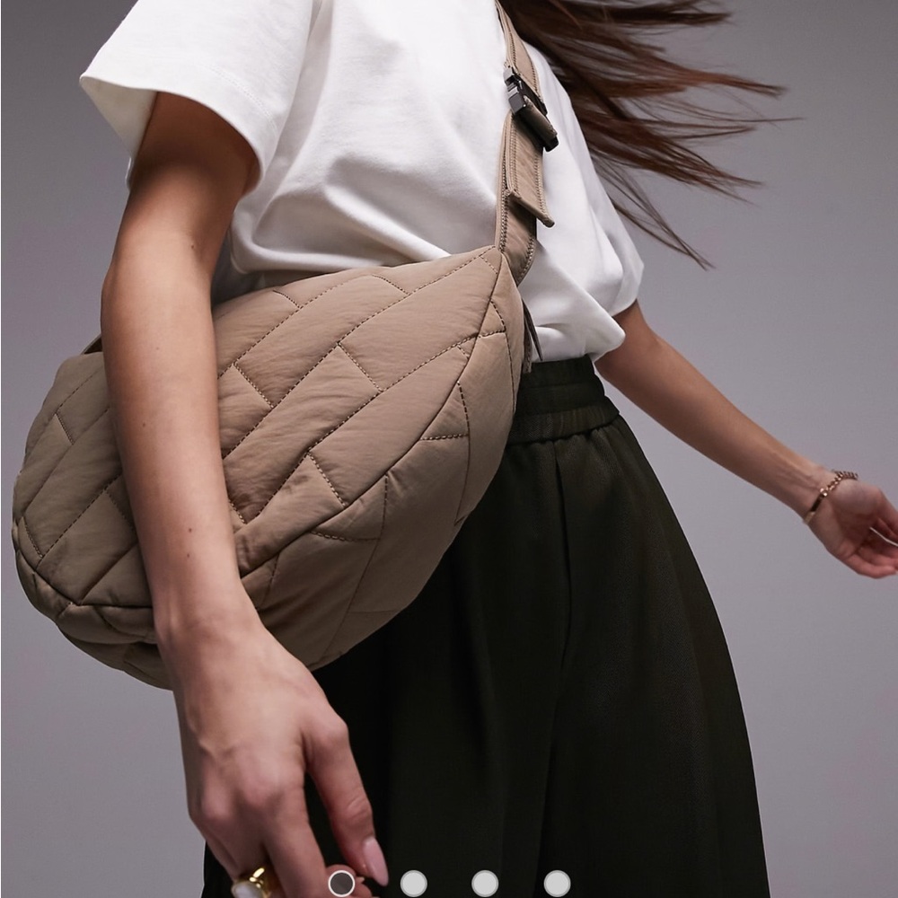 Top shop Quilted Tan Crossbody Bag